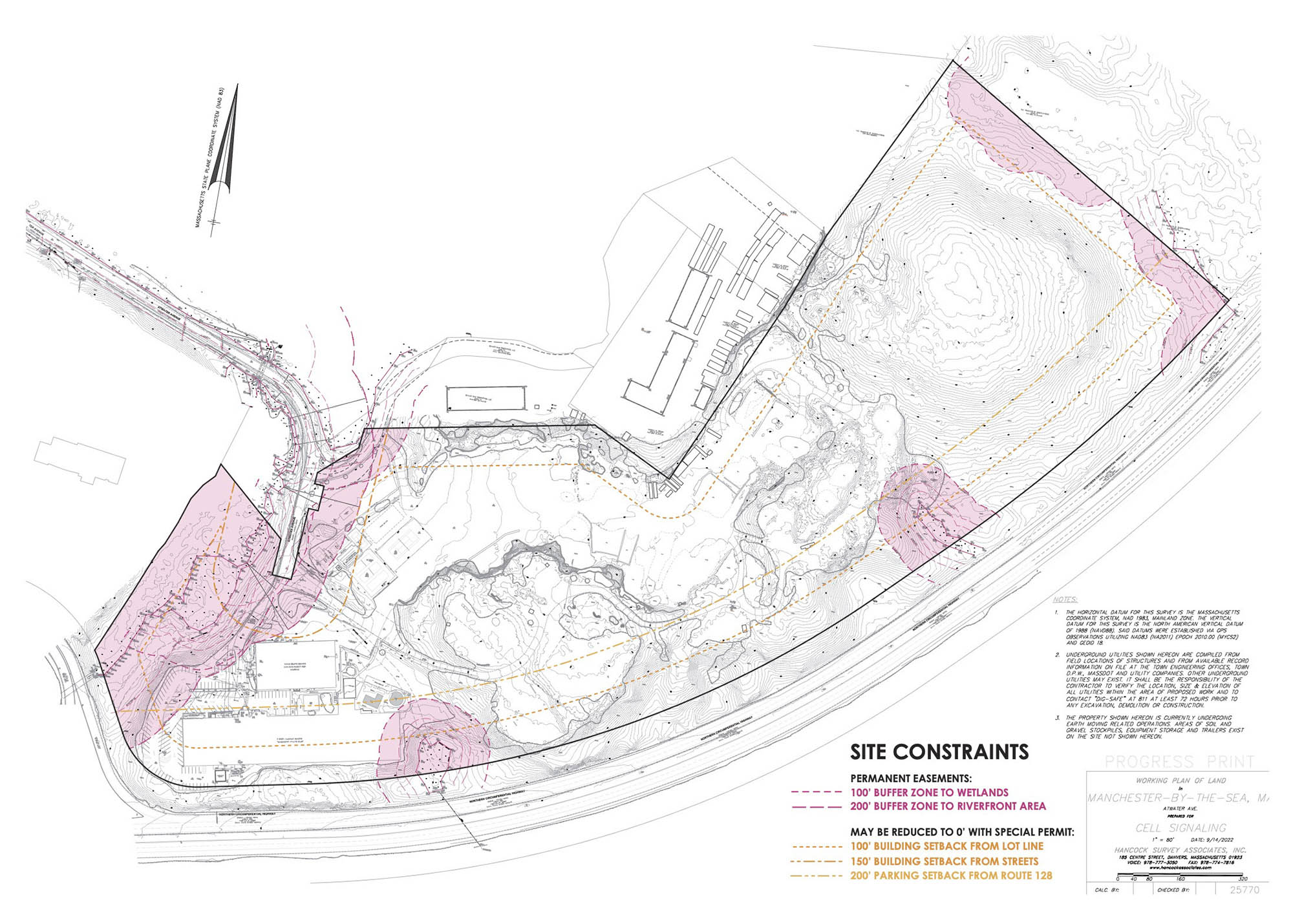 Site constraints site diagram